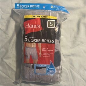 Hanes Men's Tagless Boxer Briefs - Black and Gray Pack